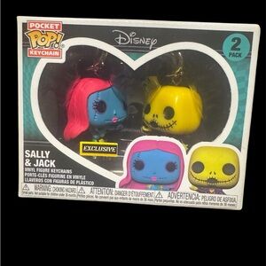 Funko Pocket Pop! Keychain 2-pack featuring Sally and Jack Skellington new